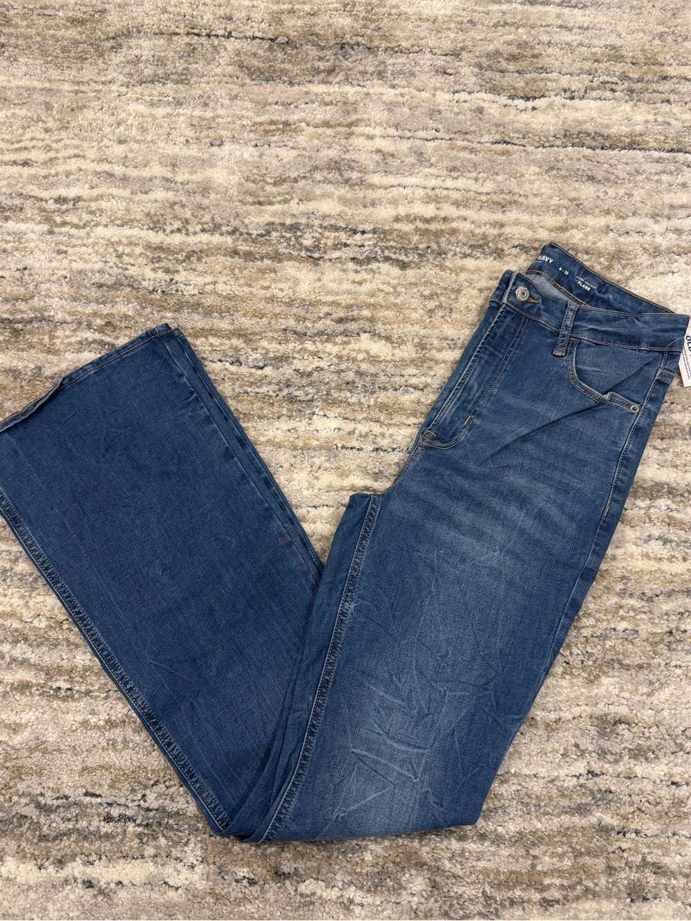Old Navy Extra High Rise Dark Blue Flare Jeans